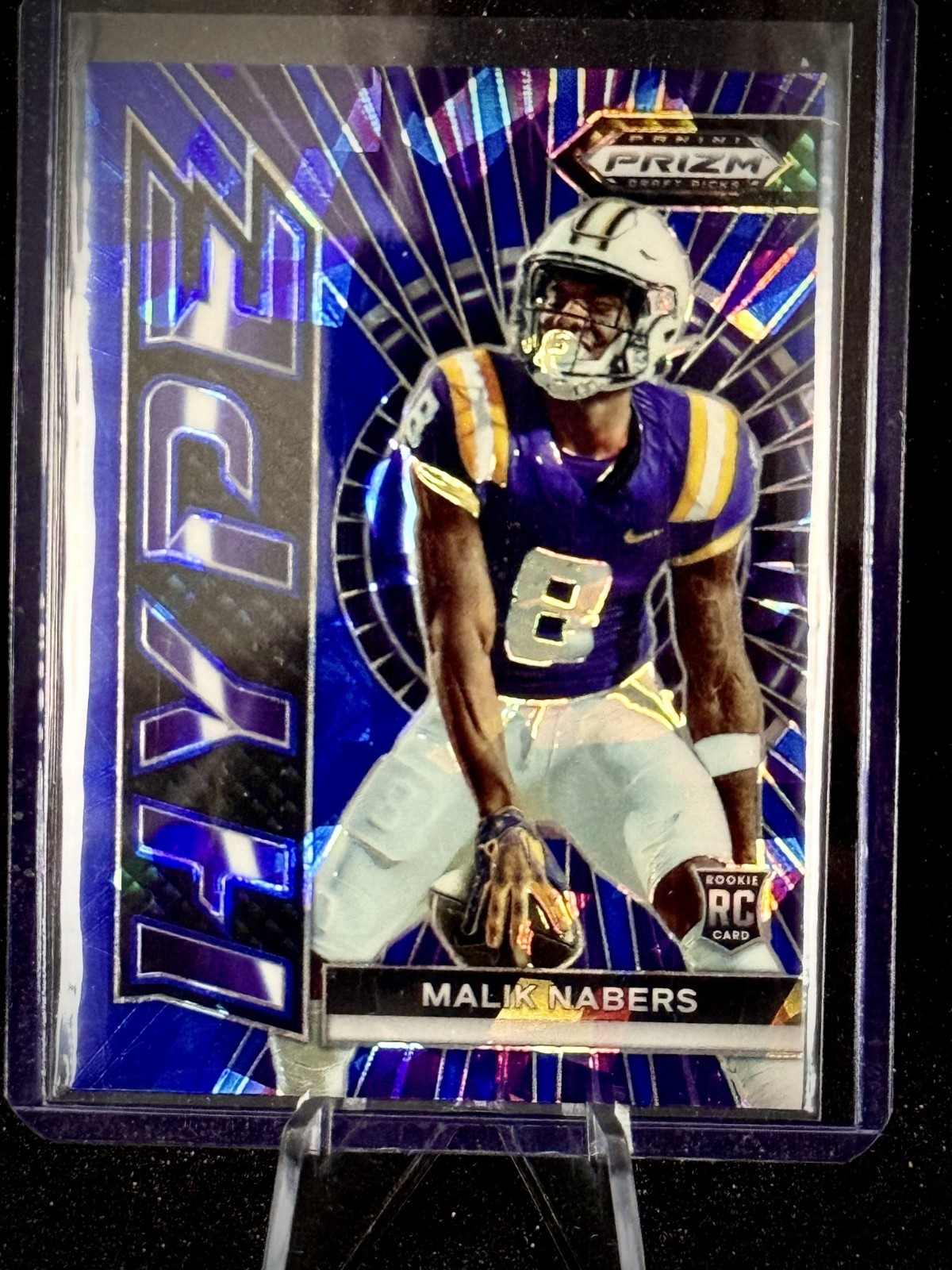 2024 Panini Prizm Draft Picks - Hype Malik Nabers Blue Ice Prizm /99 RC LSU 
