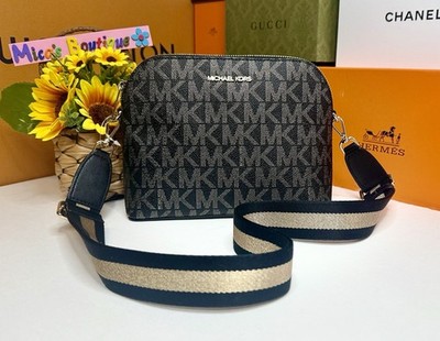 NWT! MICHAEL KORS DARIA Pale Blue Multi SM 2in1 Satchel Bag  Authentic