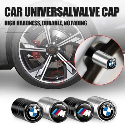 4 Stück Auto Logo Abzeichen Rad Reifen Ventilkappen Luftschaft Reifenstecker Zubehör für BMW
