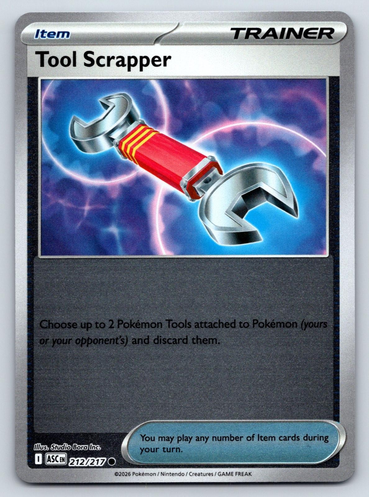 Tool Scrapper 212/217 Common Ascended Heroes Pokemon Reverse Holo Near Mint