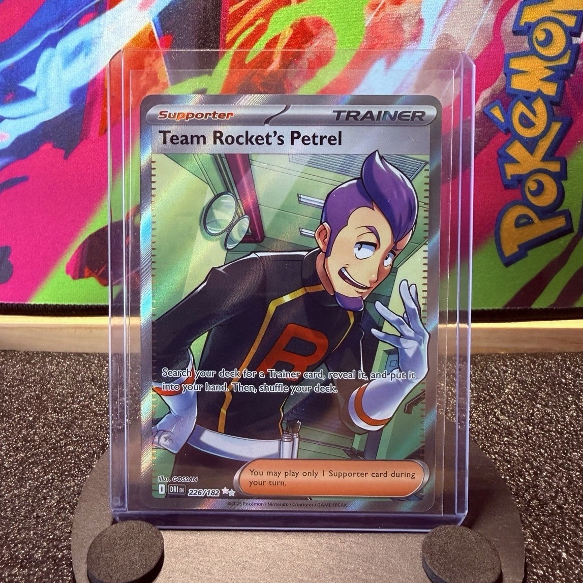 Pokémon Team Rocket's Petrel 226/182 Sv10: Destined Rivals Ultra Rare Holo