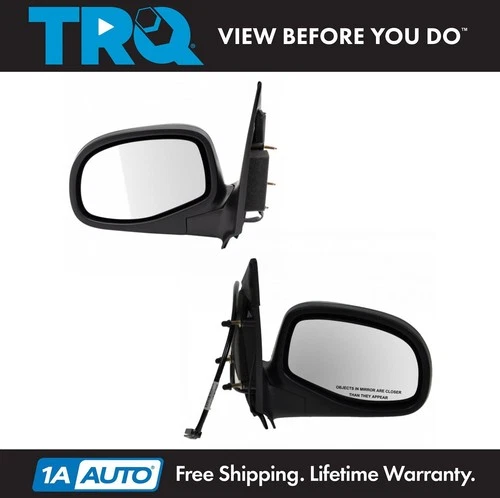 TRQ Flat Black Power Side View Mirrors & Set for 93-03 Ranger Truck