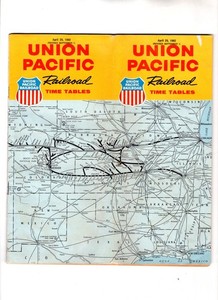 1962 Union Pacific Railroad Passenger Timetable