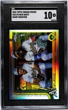 2025 Topps Chrome Update Image Variation Nick Kurtz #USC178 RC SGC 10 Pop 2