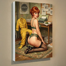 April O'Neil TMNT Canvas UV Print 12x16 - Vintage Retro Pin-Up Wall Art Decor