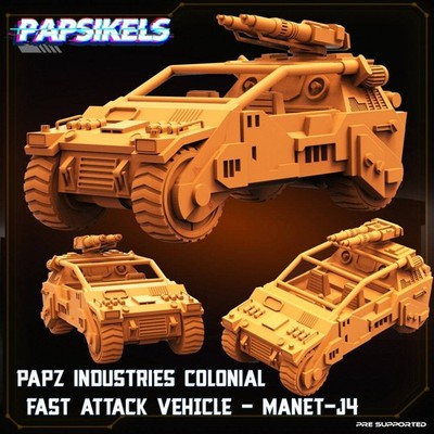 Papz Industries Colonial Fast Attack Vehicle - Manet-J4, Miniatur geformt von