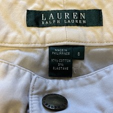 VTG Lauren Ralph Lauren Womens Crop Pants Sz 8 Cream