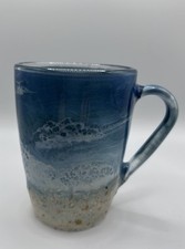 Taza de café/té flamenco pecoso, cristalería de resina vertida a mano océano playa mar