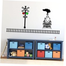 Large Train Wall Stickers Wall Decals Vinyl Traffic Light Rail Way Train Track