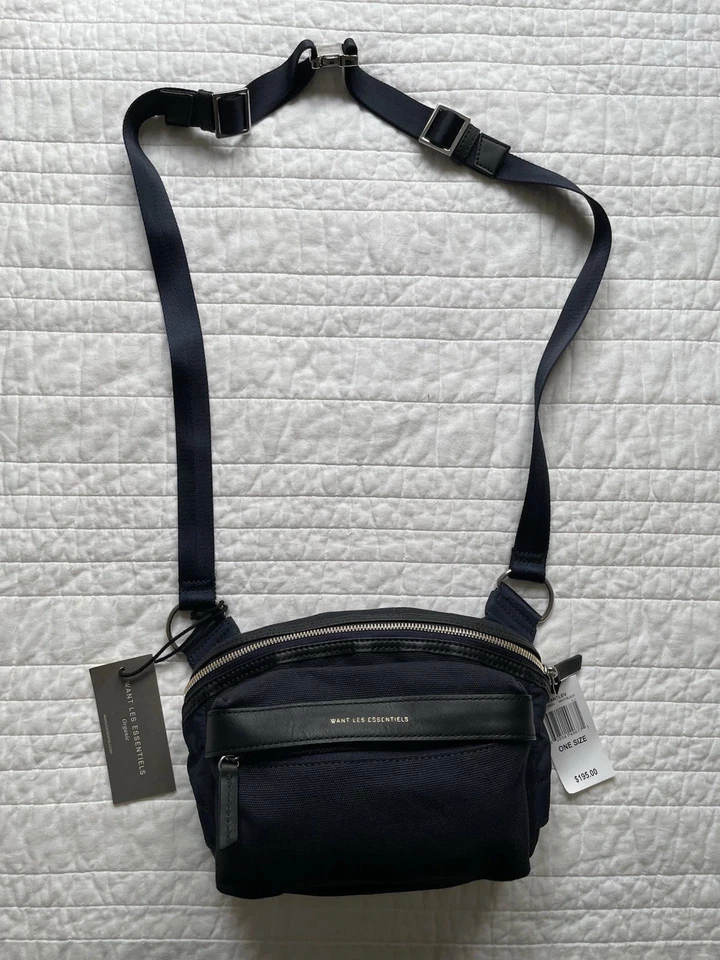Want Les Essentiels Dark Navy Black Tacoma Waist Pack with Adjustable Strap NWT - Image 3 of 4