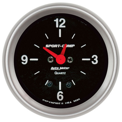 AutoMeter 3585 Sport-Comp Series 2-5/8'' Clock Gauge, 12 Hour