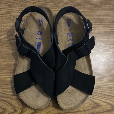 Birkenstock Tulum II Black Suede Soft Footbed Narrow Fit US Womens 9 M7