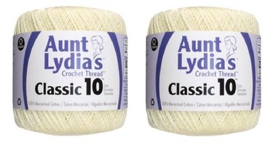 Crochet Thread - Size 10 - Cream 2-Pack