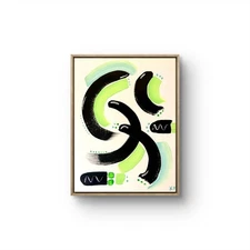 Original Acrylic Painting-Abstract Black 2 - 11"x14" Signed on Paper Wall Art