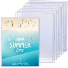 10 Pcs 9 x 12'' Rigid Print Protectors Clear Rigid Plastic Paper Page Protect...