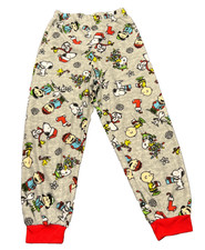Peanuts Characters Christmas Snoopy Pajama Bottoms Kids Size 8 Sleep Pants