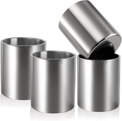 4Pcs Stainless Steel Whiskey Glass, 10 Oz Double Walled Insulated Tumbler, Unbre