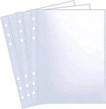 30 Pack 60 Pockets 5X7' Ultra-Clear Photocard Sleeves for 6 Ring A5 Binder, Doub