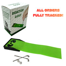 Mini Desktop Golf Putting Green Set Office Desk Stress Relief Gift for Men Dad