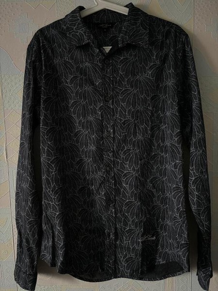Men AllSaints Shirt Black Cotton 36 / S / 44 #4UMT