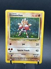 Hitmonchan 7/102 Set Base Rara Carta Pokemon Holo Vintage WOTC Wizards