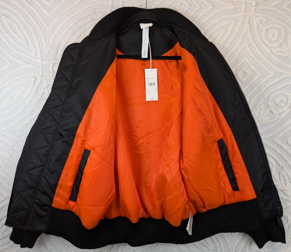 Chaqueta Bomber REEBOK X VICTORIA BECKHAM Satinada Gran Tamaño Negra Talla L Foto 2 de 4