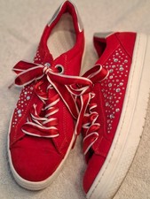 MT Damen Sneaker Rot mit Glitzer 39