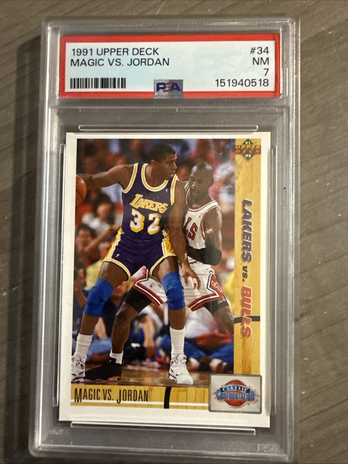 1991 Upper Deck Magic V Jordan #34 The GOAT V PG GOAT!  PSA 7. Great Card!