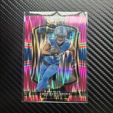 2025 Panini Select Amon-Ra St. Brown #170 Premier Level Pink Prizm Shock