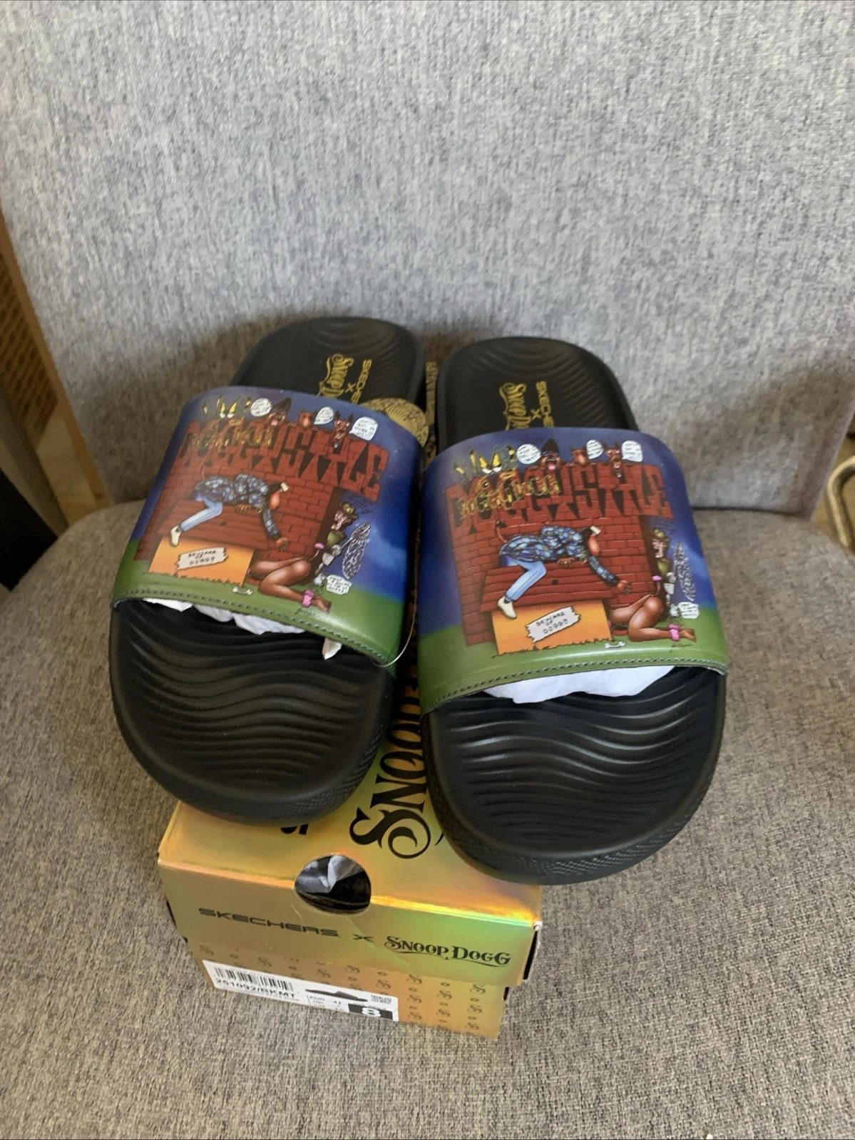 Pick Size - Skechers x Snoop Dogg Men's Doggy Style Low Slider Slides - 251092