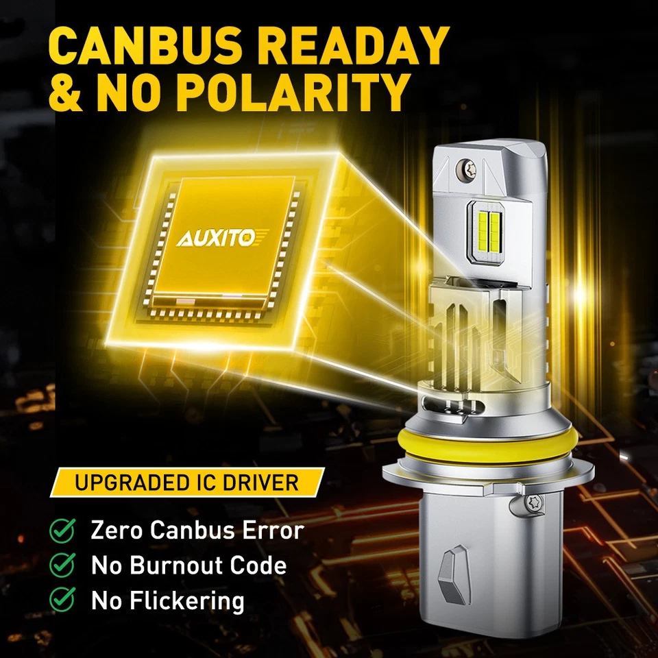 9007 HB5 LED Headlight Bulbs High Low Beam 330000LM Super Bright White Lamp 2-9x - Image 3 of 4