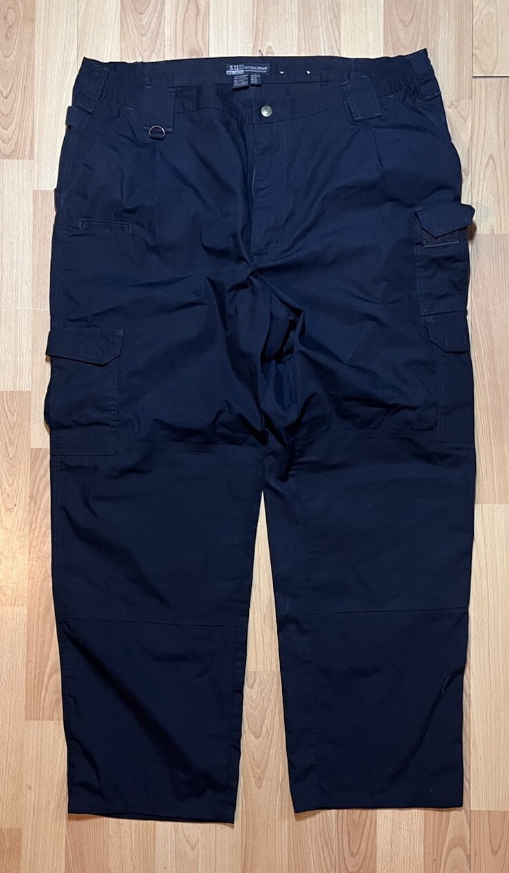 5.11 Tactical Pants Mens Cargo Utility W42 L32 Blue Ripstop Flex Logo