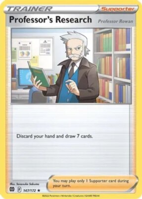 4x Professor's Research (Professor Rowan) - 147/172 - Rare Non-Holo Theme Deck E