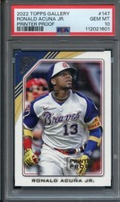 2022 Topps Gallery Printers Proof Ronald Acuna Jr. PSA 10 Tough Low Pop 1601