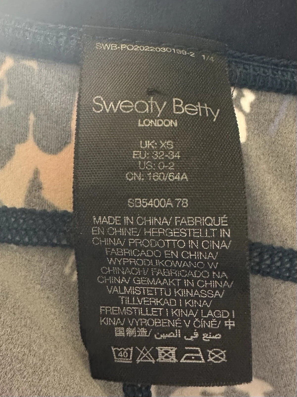 sweaty-betty power pocket 7/8 workout floral print leggings