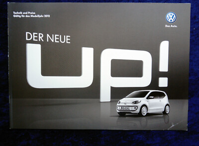 The new VW Up, the price list 11.2011 model year 2012 take up, high up, move up