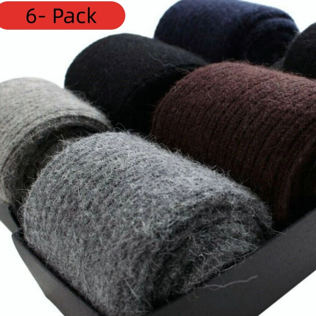6 Pairs 100%Merino Wool for Men Winter Warm Thick Soft Dress Hiking Crew Socks
Opens in a new window