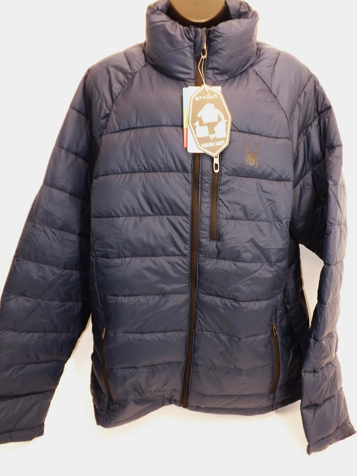Spyder Puffer insulated Packable Jacket - self storing - Men size Small
