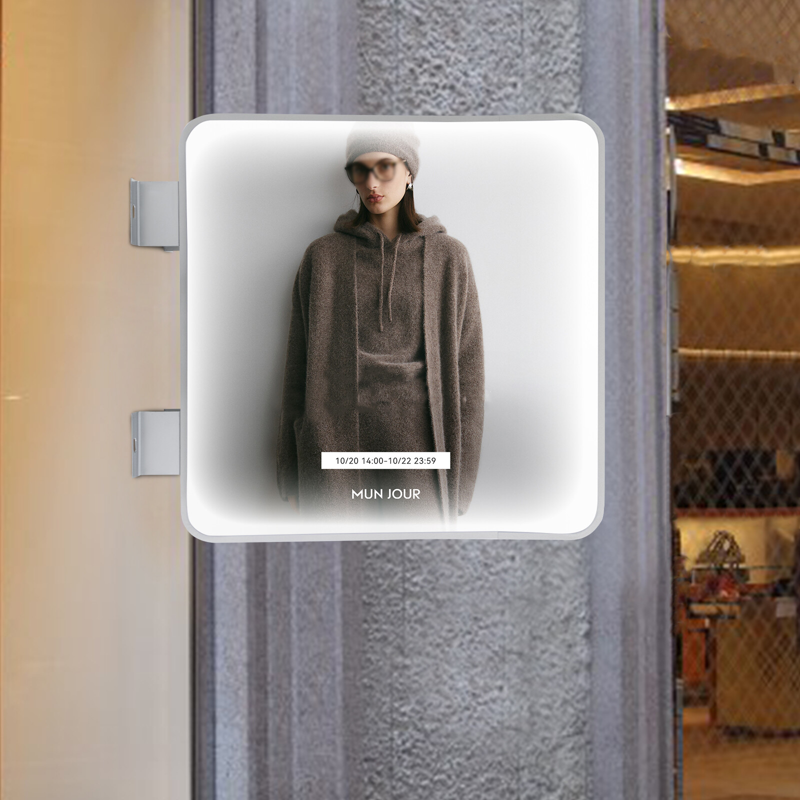 Square LED Advertising Light Box Waterproof Double-sided Light Advertising Board