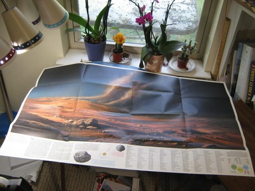 VINTAGE THE RED PLANET MARS MAP National Geographic February 1973 Two-sided - Picture 5 of 5