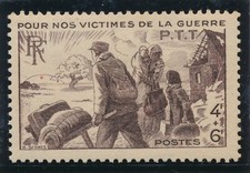 TIMBRE FRANCE 737** Victimes PTT neuf sans charnière 1945