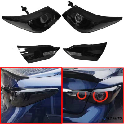 For 2014-2017 Infiniti Q50 SKYLINE V37 400R Style Smoke LED Rear Tail Lights Kit