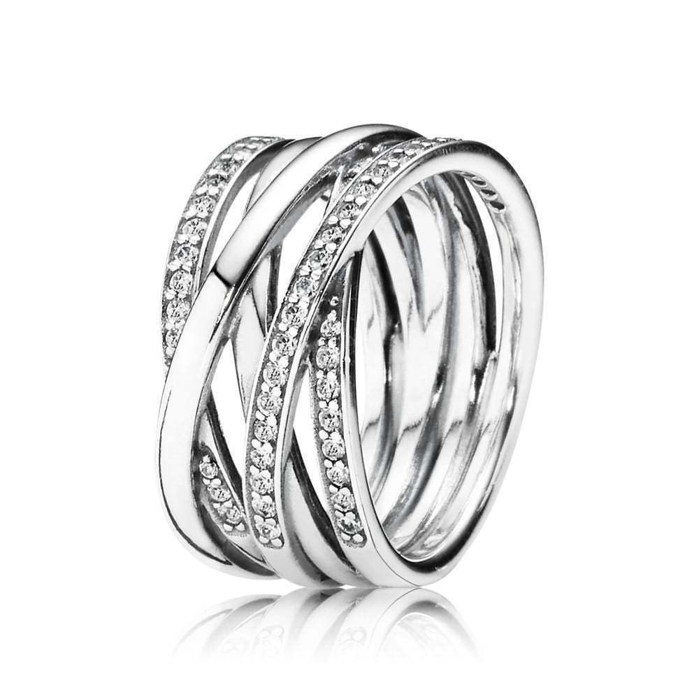 Authentic PANDORA #190919cz-50 Entwined Ring Size 5 for sale Authentic PANDORA #190919cz-50 Entwined Ring Size 5 for sale