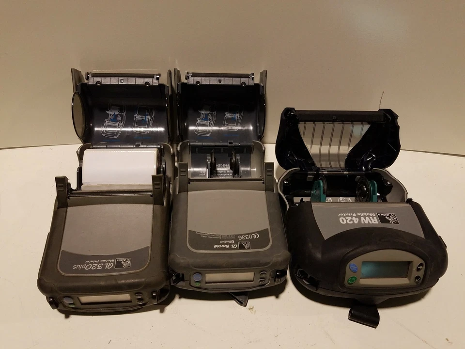 Lot of 3 zebra printers 320 plus 320 RW240                        #G4 - Image 3 of 3