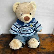 Build a Bear Blonde Bear with Polo & Jeans 15"
