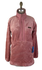 NWT Columbia Women's Fireside Textured Fleece Quarter Zip Pullover Pink Agave L
