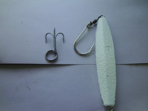 TUNA GLOW IN THE DARK Hammered Diamond Jigs 4oz to 12oz NO hook 4- pac