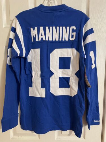 Maglietta Peyton Manning Indianapolis Colts Mitchell & Ness Throwback blu - Foto 1 di 4