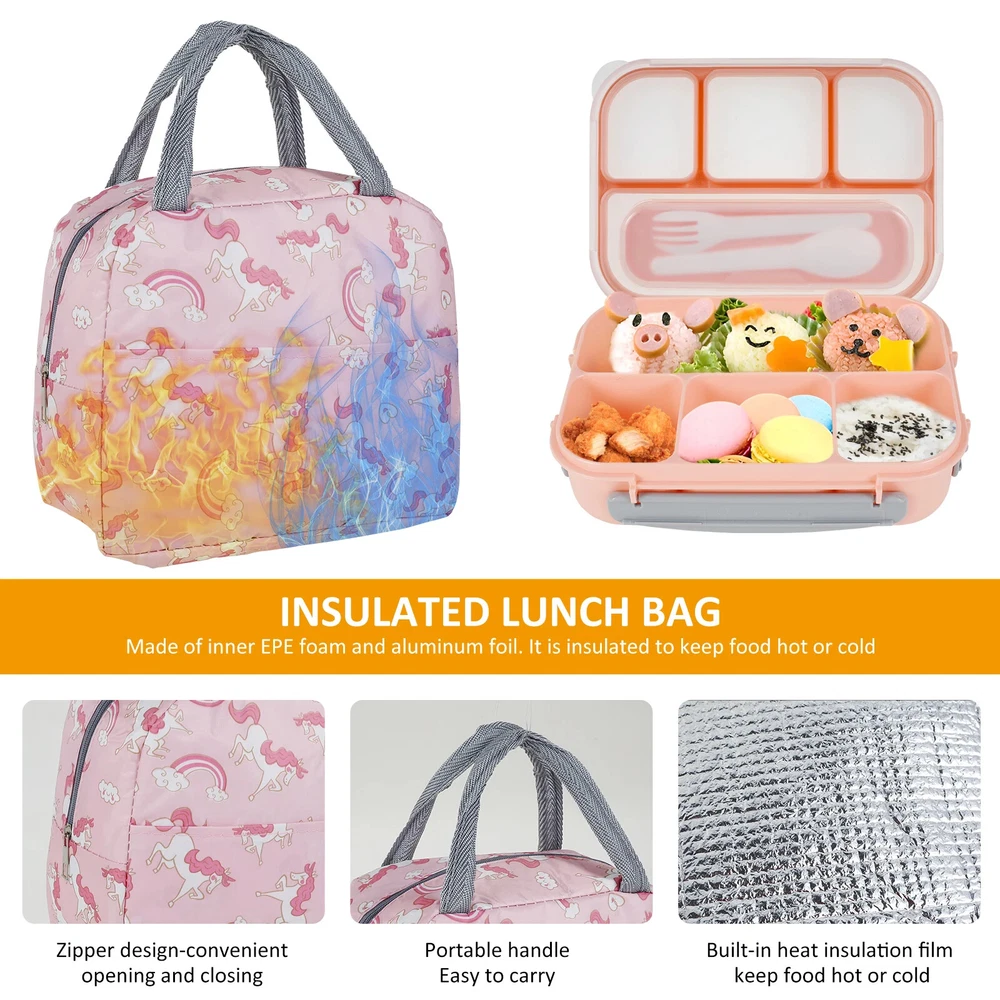 27Pcs Bento Lunch Box Kit 1300Ml Lunch Food Container Bento Box With Storage Bag