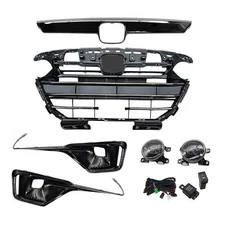 2021 2022 2023 Honda Accord Front Bumper Upper Lower Grill Trim Cover Fog Lights